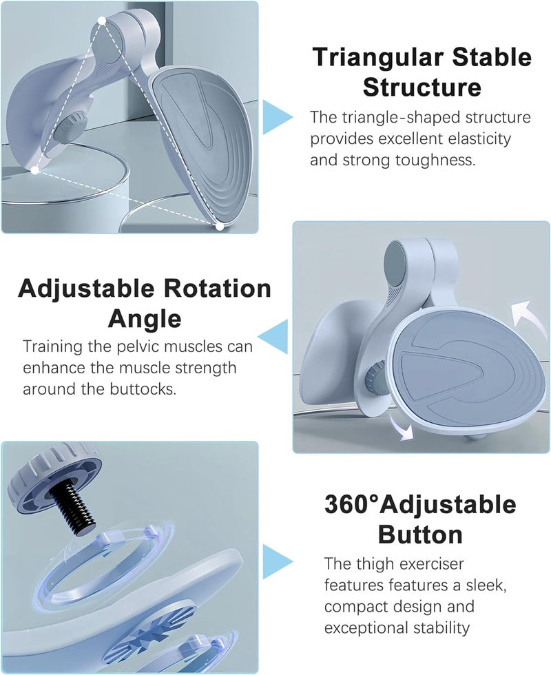 TINRIEF Kegel Exerciser, Pelvic Floor Muscle Exercise Devices for Women, Inner Thigh Exerciser Leg Workout Equipment Thigh Trainer for Male Hip Trimmer Inner Thigh Toner Workout - Image 2